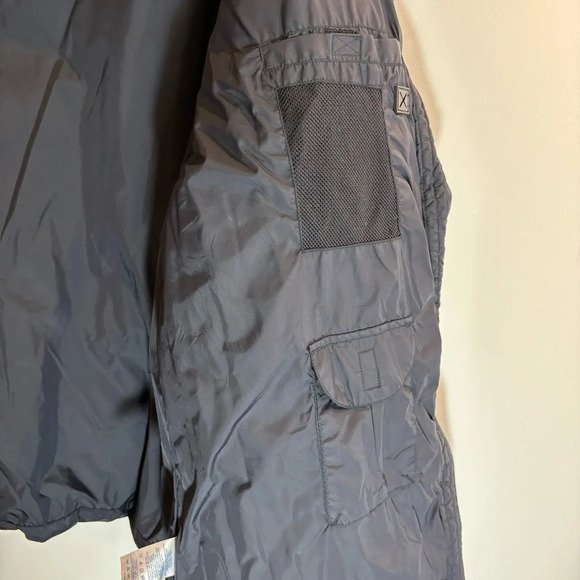 LAND’S END Sz XL Goose Down Many Pockets Funnel Neck Zipper Puffer  Coat Jacket - Picture 9 of 12